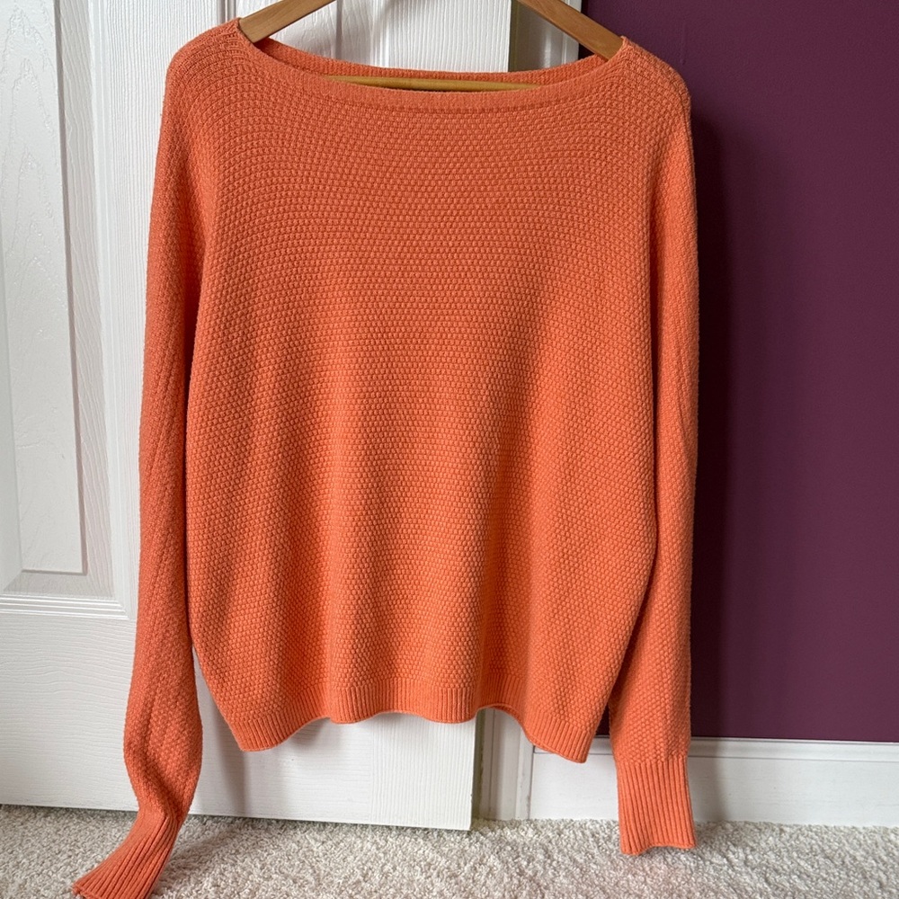 Coco + Carmen Coral Scoop Neck Textured Knit Sweater